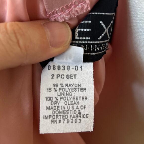 Vintage Y2K Alex Evenings Pink Mauve Iridescent Midi Sheath Gown Sleeveless - Picture 6 of 8